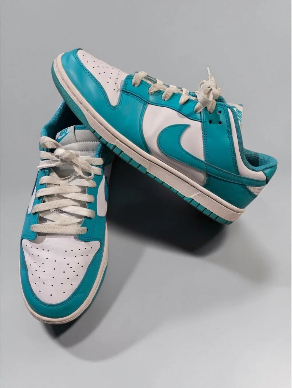 Nike Dunk Low Clear Jade DV0833-101 Men's 10.5 White Teal Preowned
